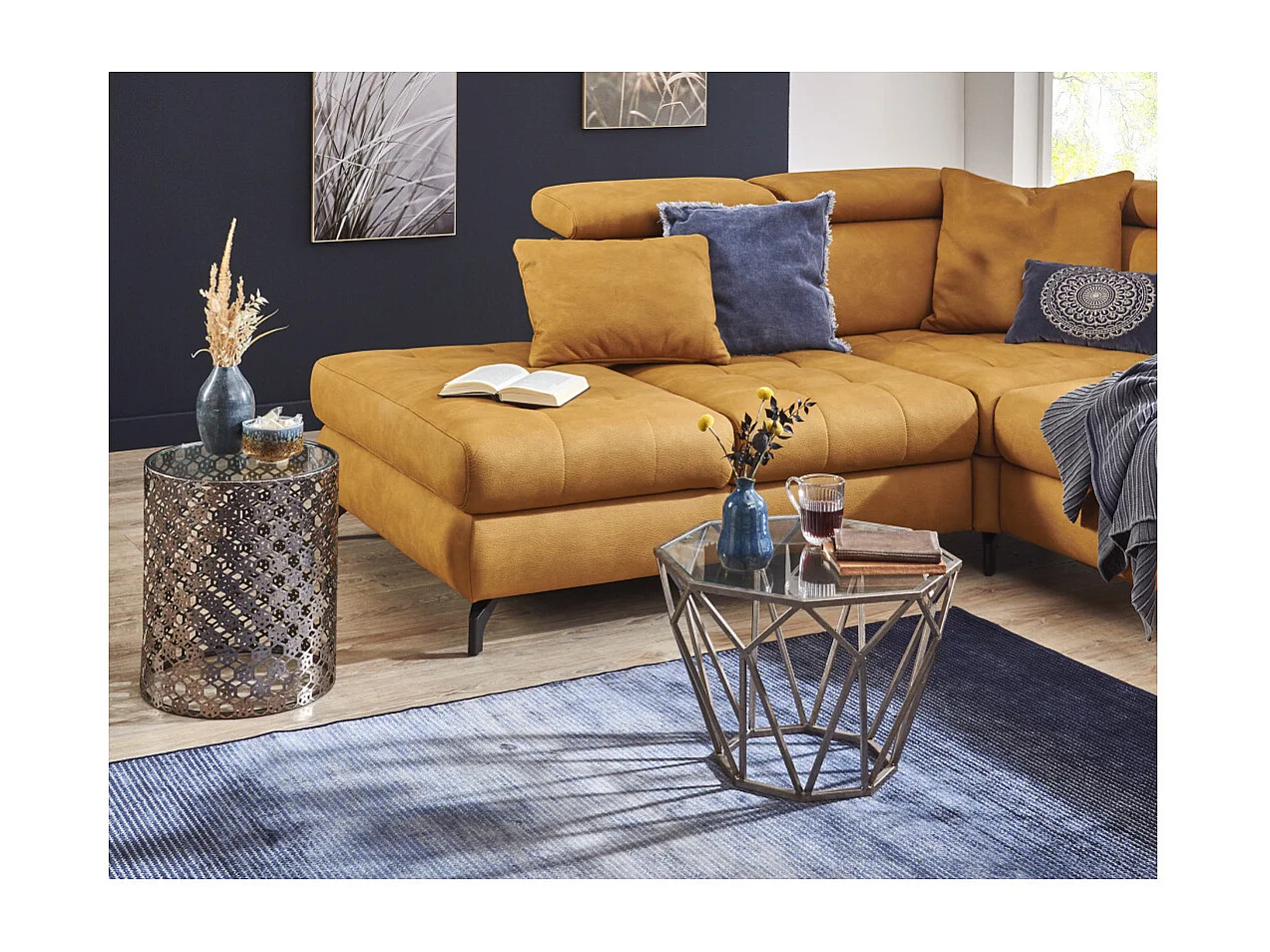 Table d'Appoint Design en Verre "Nila" 55cm Bronze