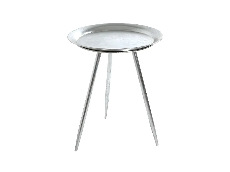 Table d'Appoint Design "Viledo" 47cm Argent