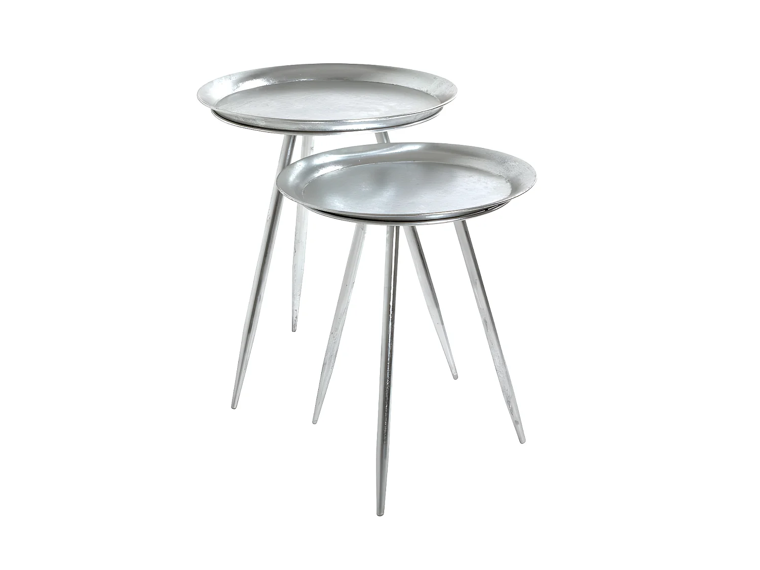 Table d'Appoint Design "Viledo" 47cm Argent