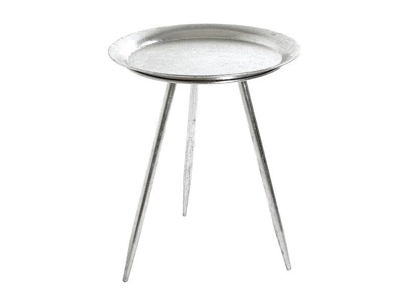 Table d'Appoint Design "Viledo" 47cm Argent