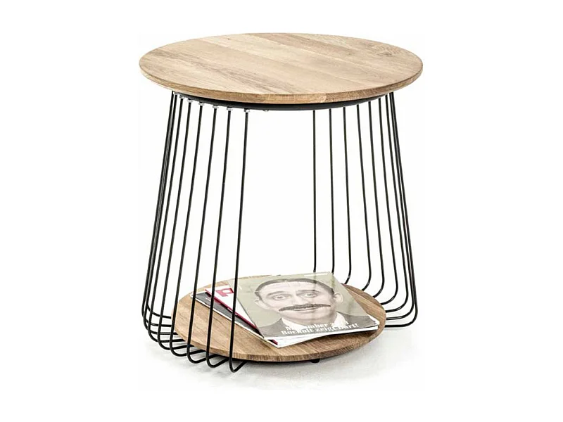 Table d'Appoint en Bois "Nissa" 52cm Naturel