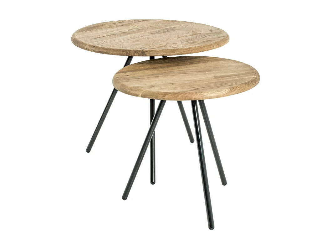 Table d'Appoint en Bois "Camille" 50cm Naturel