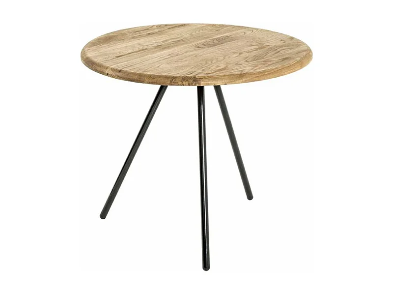 Table d'Appoint en Bois "Camille" 50cm Naturel