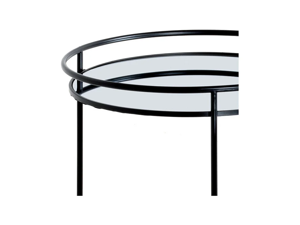 Lot de 2 Tables d'Appoint "Mirana" 52cm Noir