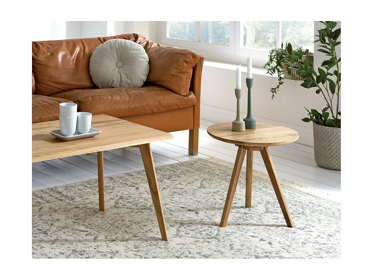 Table d'Appoint en Bois "Cunda" 40cm Naturel