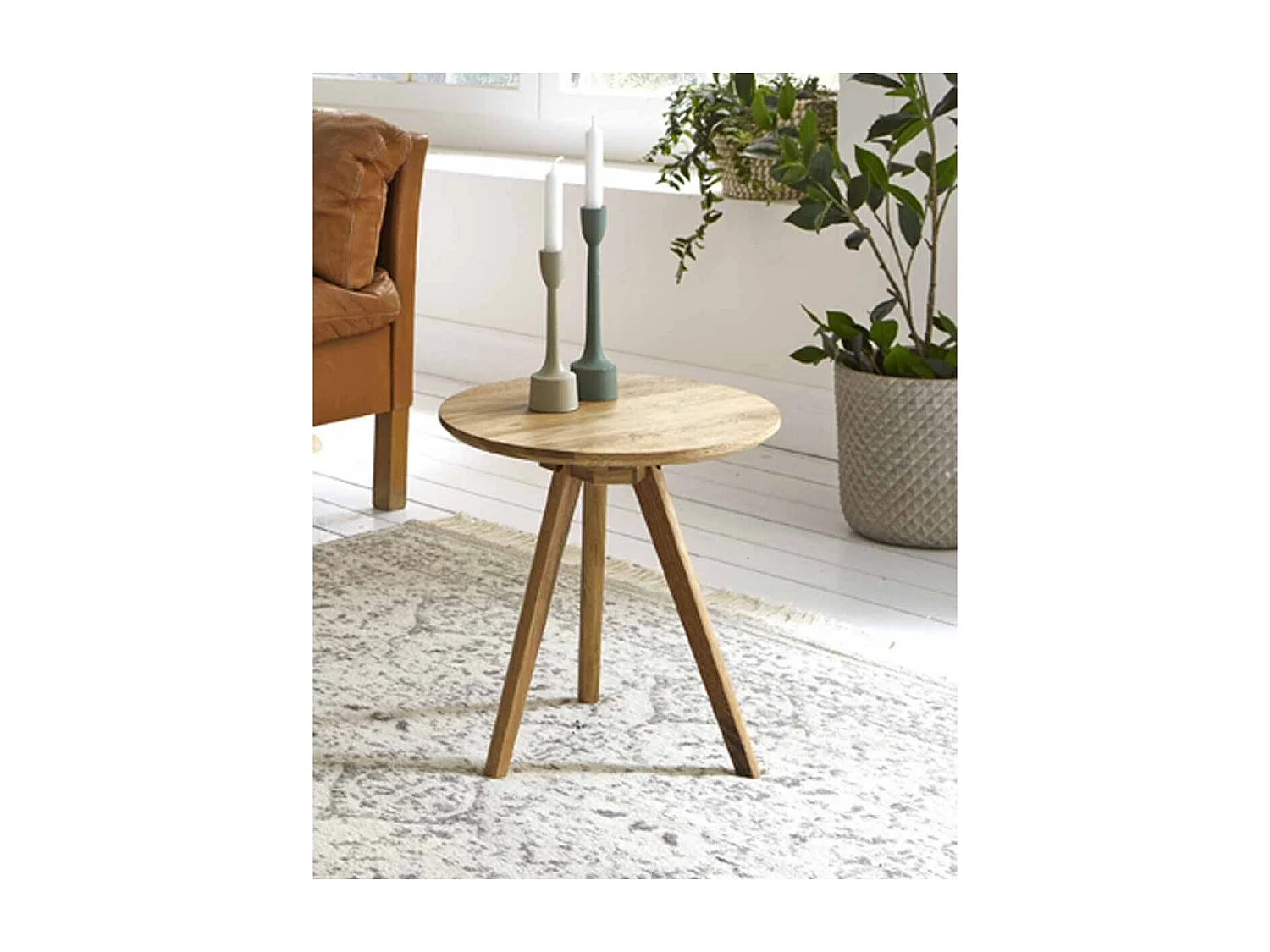Table d'Appoint en Bois "Cunda" 40cm Naturel