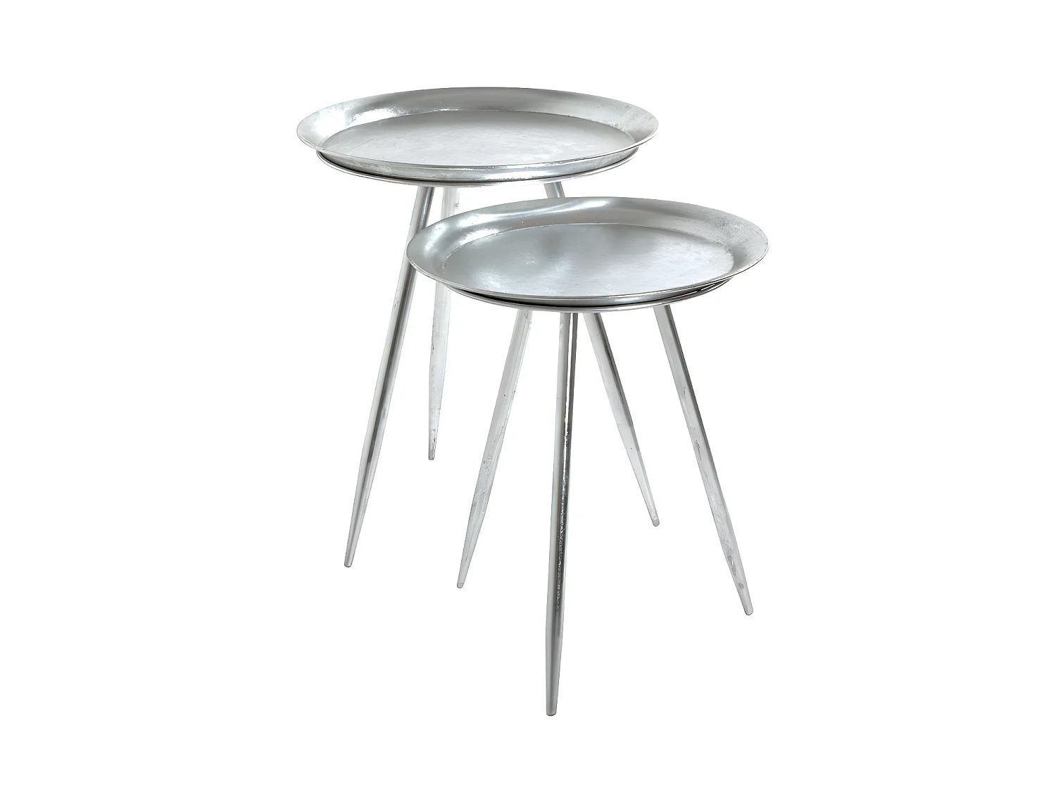 Table d'Appoint Design "Viledo" 54cm Argent