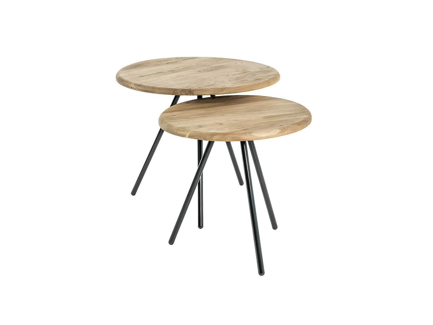 Table d'Appoint en Bois "Camille" 40cm Naturel