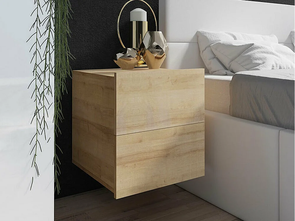 Mesa de cabeceira Tivdalu 127, Número de gavetas: 2, 5x4x4cm