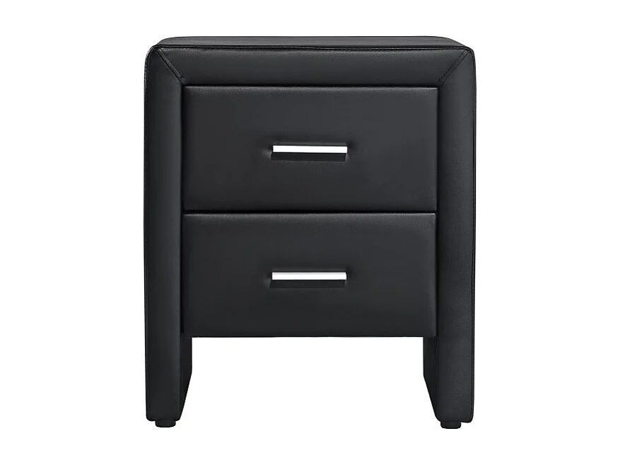 Table de chevet ROMY en simili - Noir