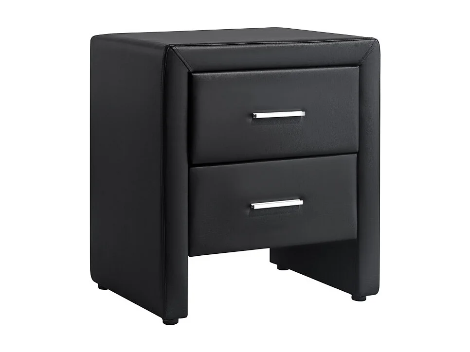 Table de chevet ROMY en simili - Noir