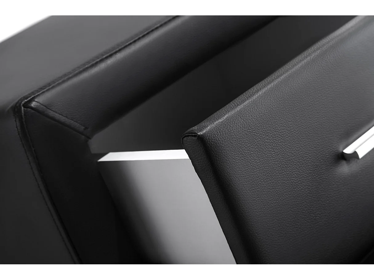 Table de chevet ROMY en simili - Noir