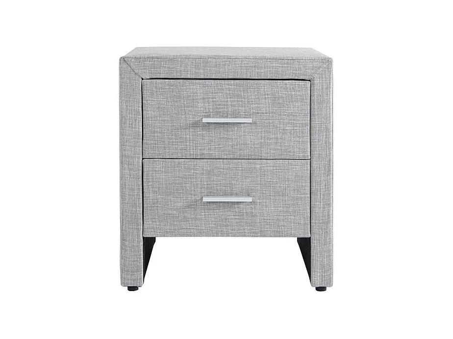 Table de chevet ROMY en tissu - Gris
