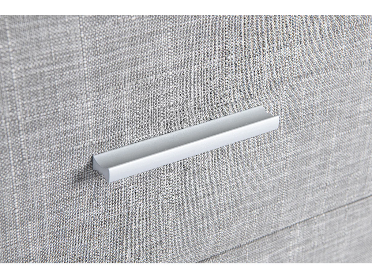 Table de chevet ROMY en tissu - Gris