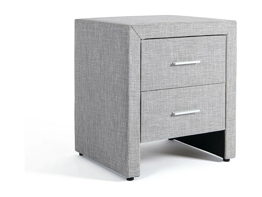 Table de chevet ROMY en tissu - Gris