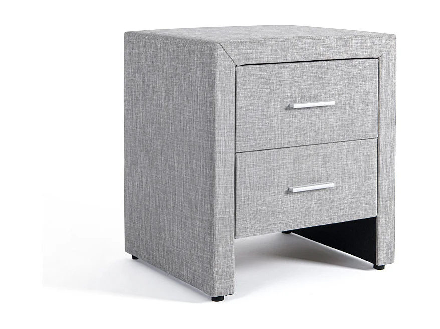 Table de chevet ROMY en tissu - Gris