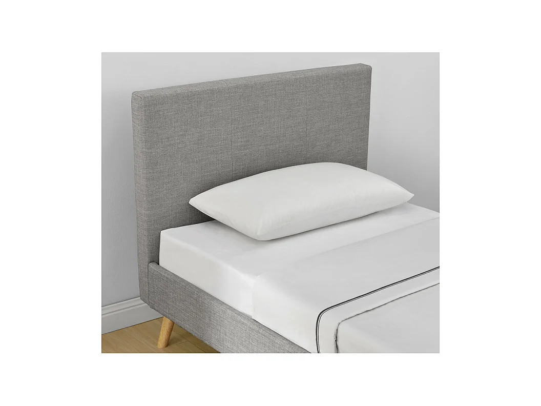 Cadre de lit LODI avec sommier à lattes - Gris clair, Largeur - 90 cm