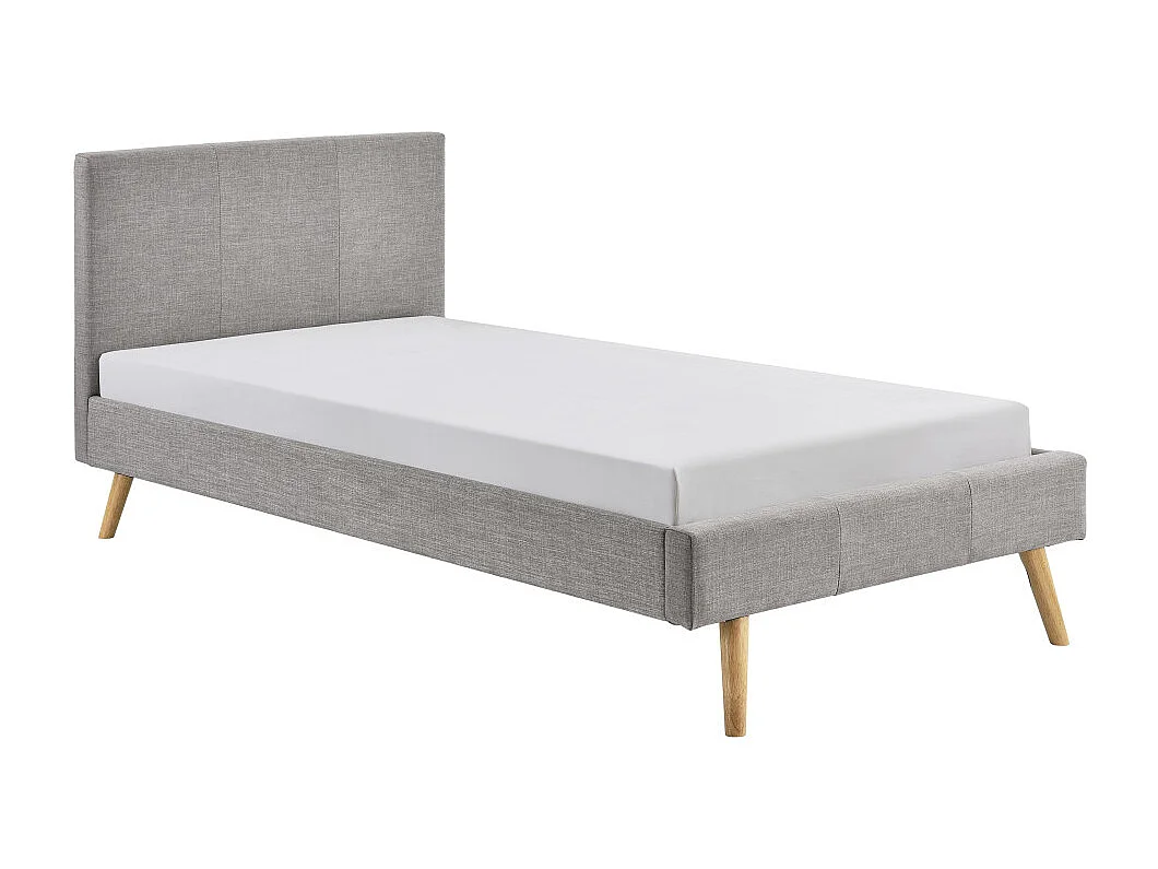 Cadre de lit LODI avec sommier à lattes - Gris clair, Largeur - 90 cm