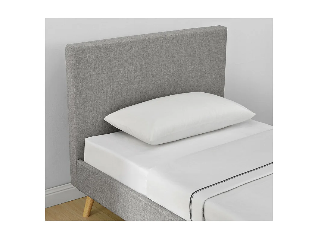 Cadre de lit LODI avec sommier à lattes - Gris clair, Largeur - 90 cm