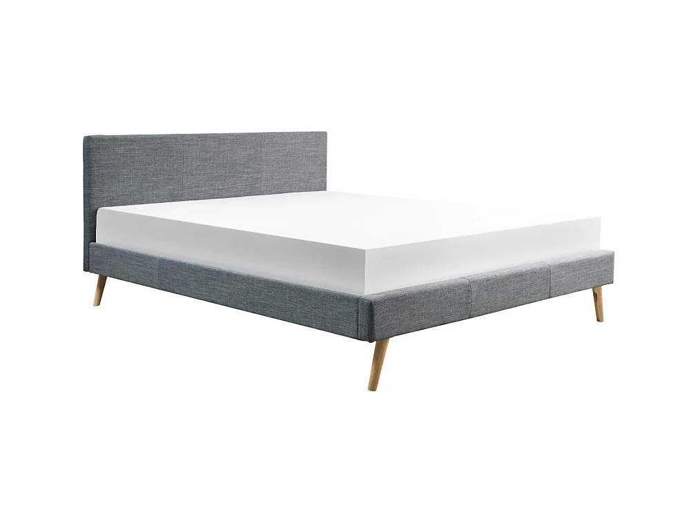 Cadre de lit LODI avec sommier à lattes - Gris anthracite, Largeur - 160 cm