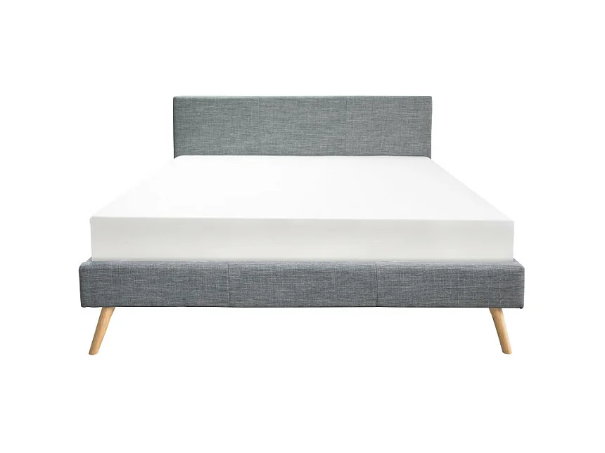 Cadre de lit LODI avec sommier à lattes - Gris anthracite, Largeur - 160 cm