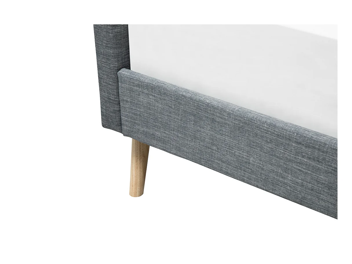 Cadre de lit LODI avec sommier à lattes - Gris anthracite, Largeur - 160 cm