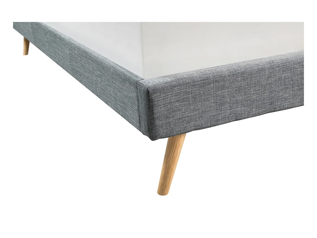 Cadre de lit LODI avec sommier à lattes - Gris anthracite, Largeur - 160 cm