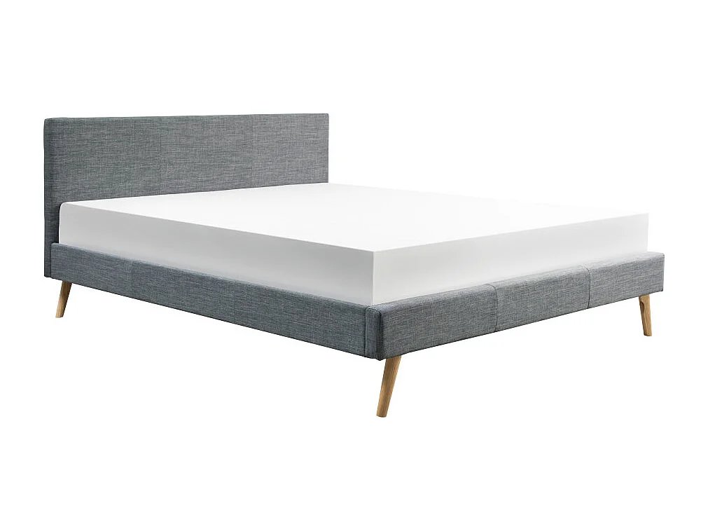 Cadre de lit LODI avec sommier à lattes - Gris anthracite, Largeur - 160 cm