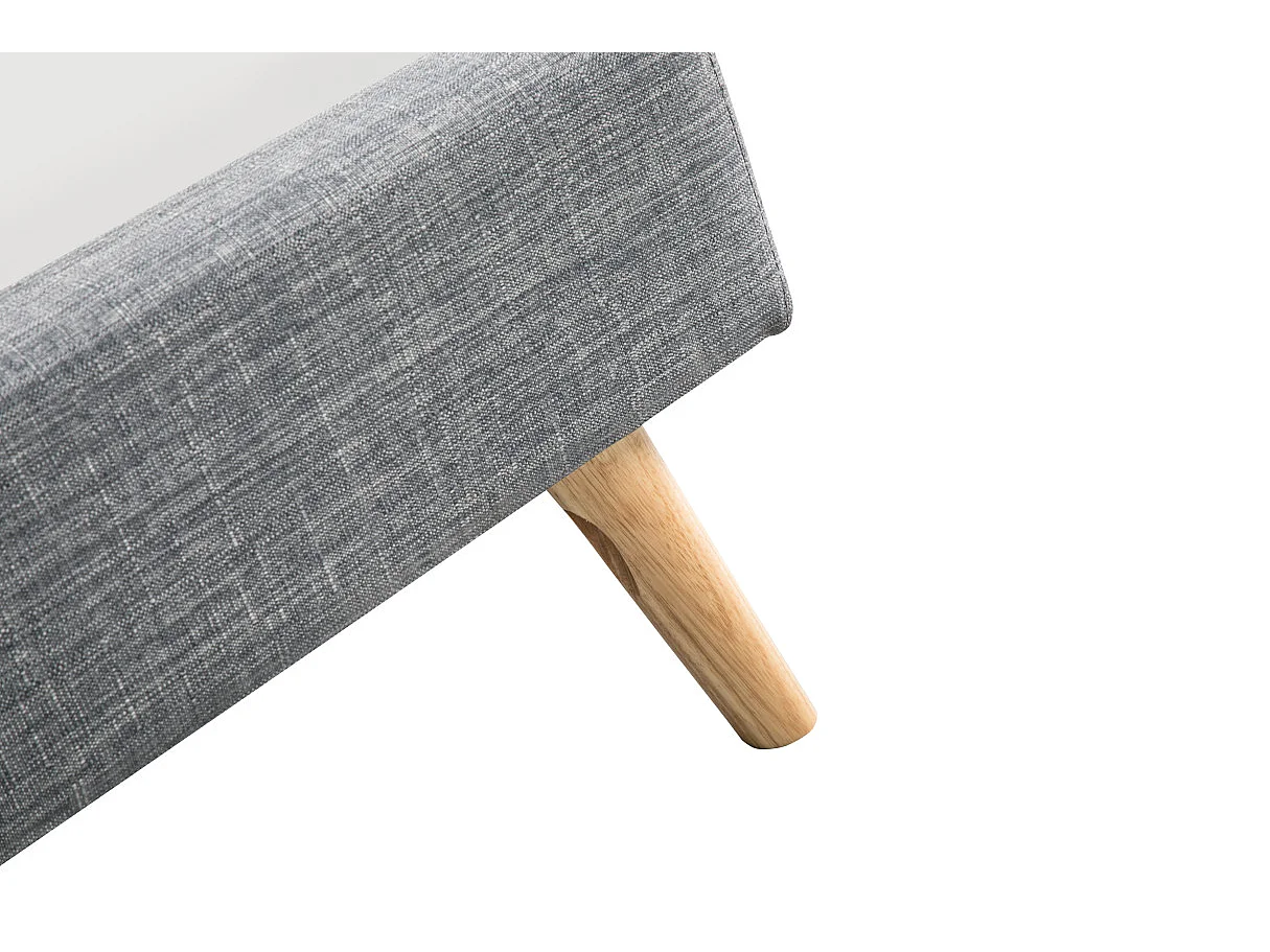 Cadre de lit LODI avec sommier à lattes - Gris anthracite, Largeur - 160 cm