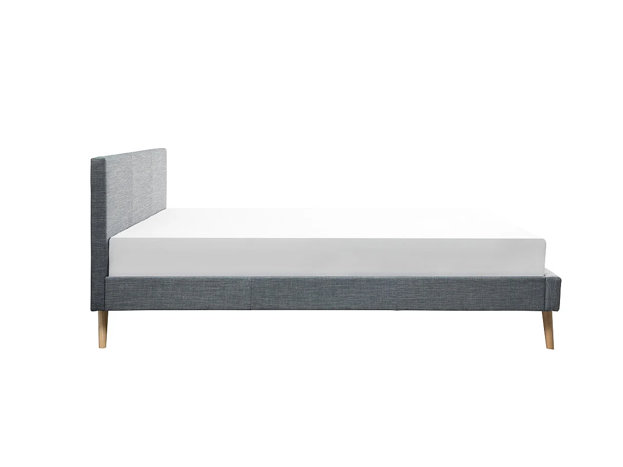 Cadre de lit LODI avec sommier à lattes - Gris anthracite, Largeur - 160 cm