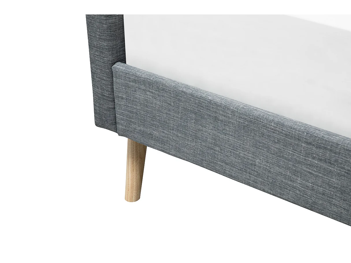 Cadre de lit LODI avec sommier à lattes - Gris anthracite, Largeur - 160 cm
