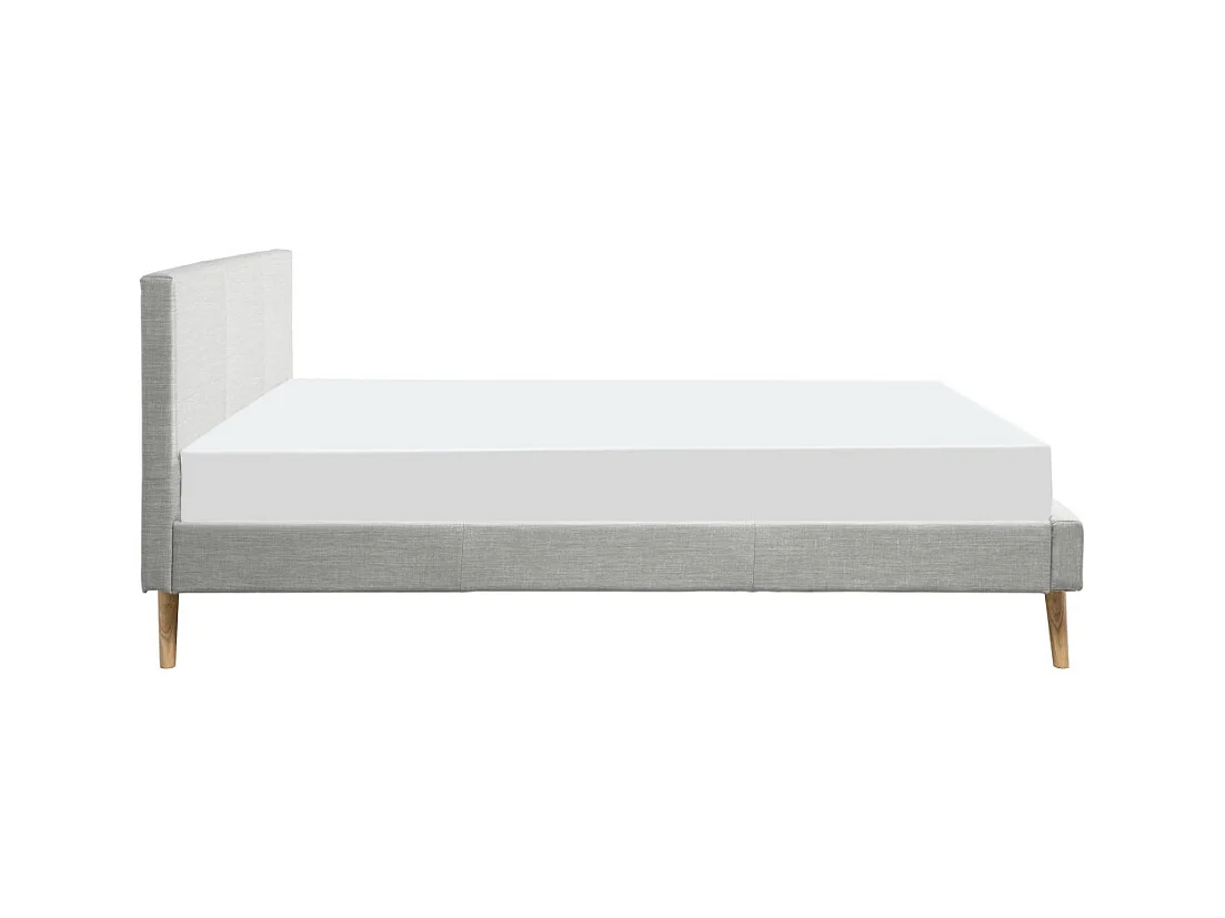 Cadre de lit LODI avec sommier à lattes - Gris clair, Largeur - 160 cm