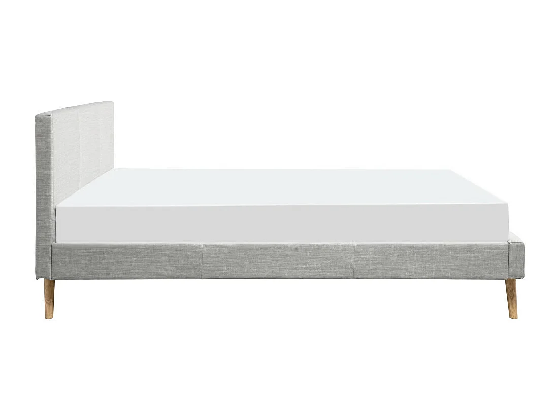 Cadre de lit LODI avec sommier à lattes - Gris clair, Largeur - 160 cm