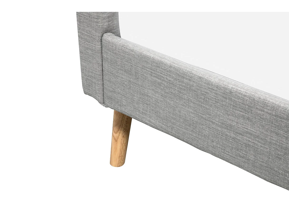 Cadre de lit LODI avec sommier à lattes - Gris clair, Largeur - 160 cm