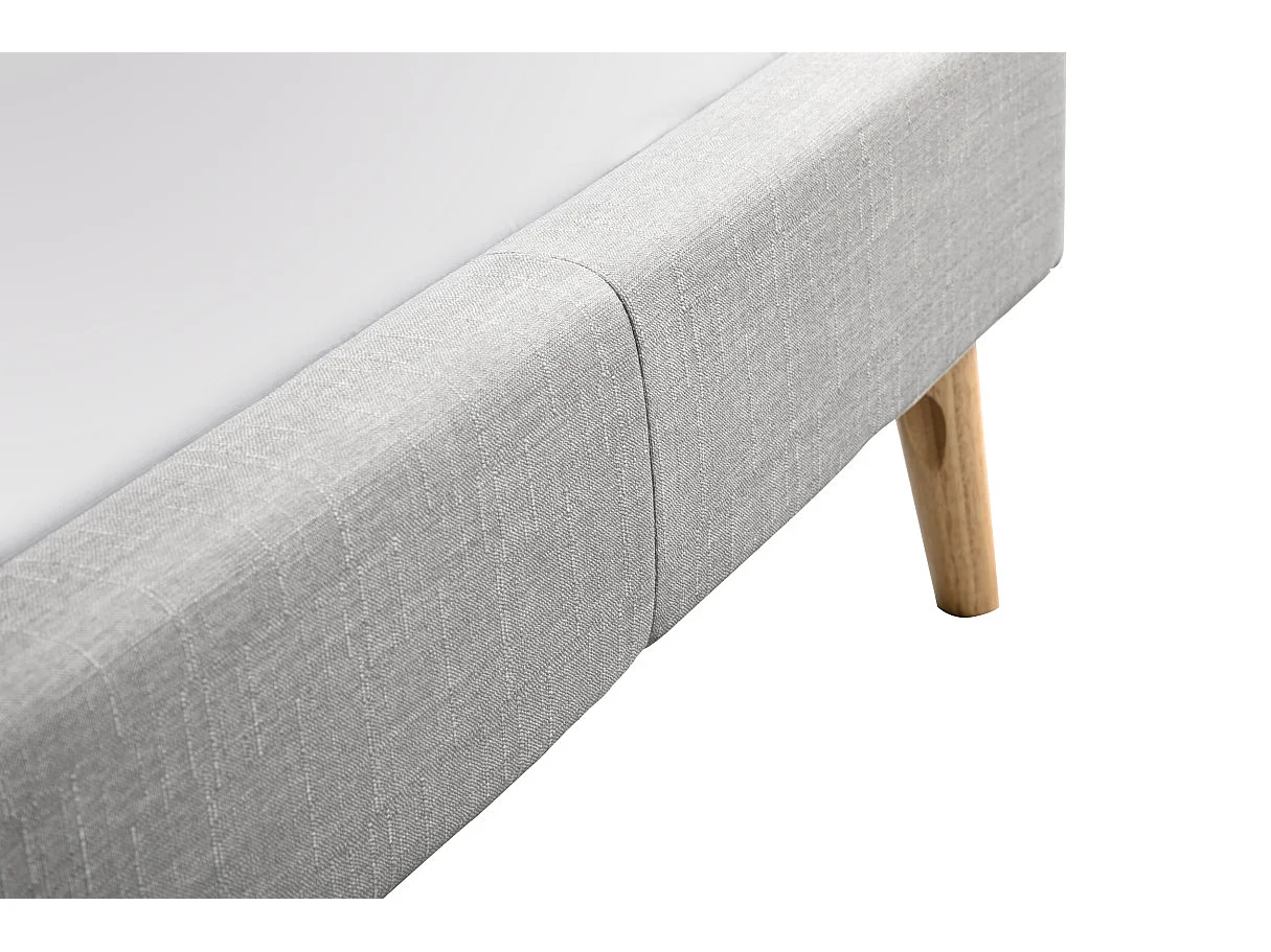 Cadre de lit LODI avec sommier à lattes - Gris clair, Largeur - 160 cm