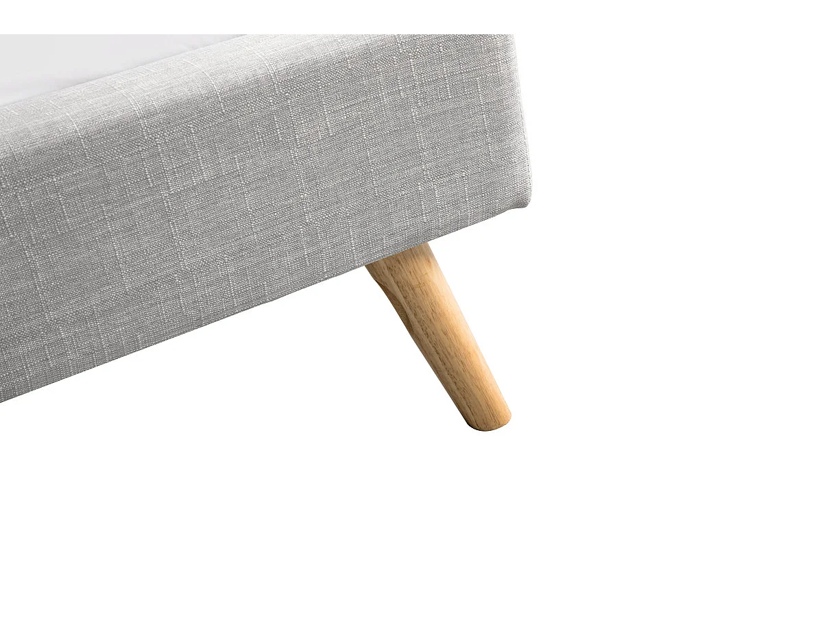 Cadre de lit LODI avec sommier à lattes - Gris clair, Largeur - 160 cm