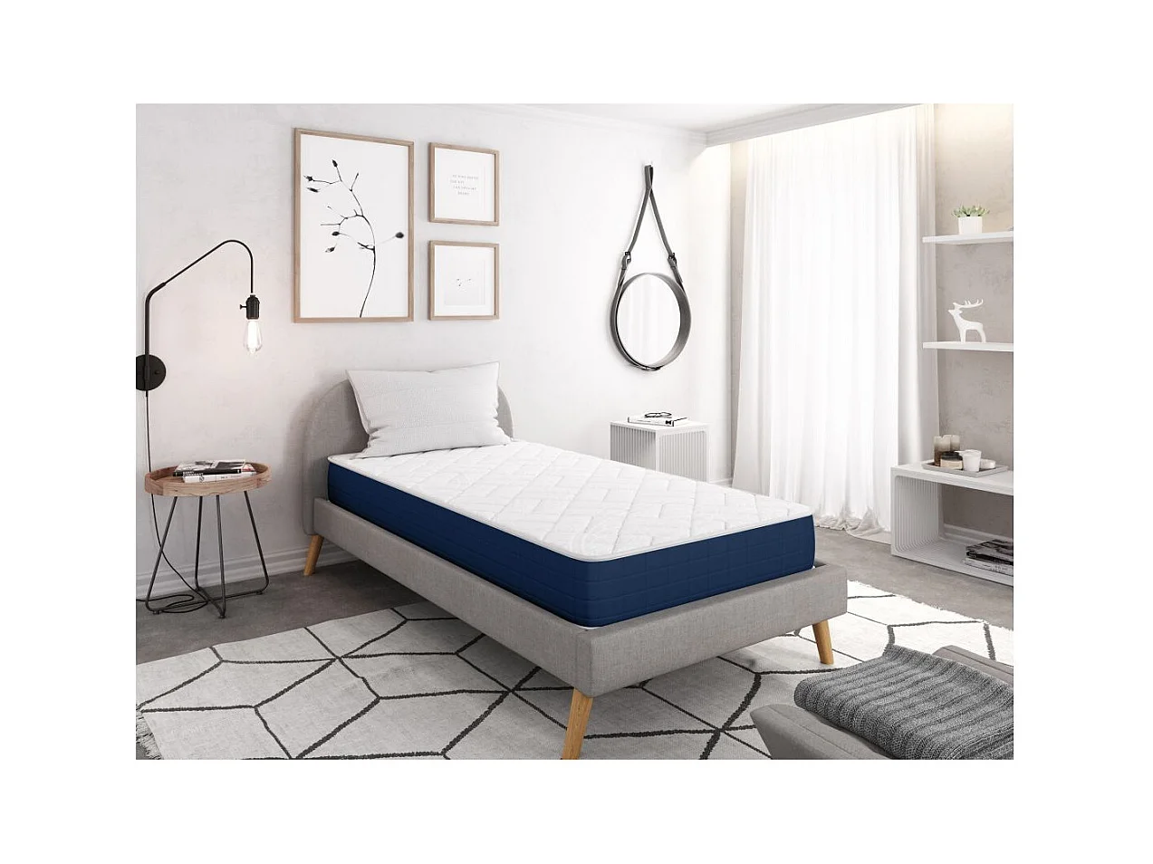 Matelas ZEFIR en mousse à mémoire de forme MemoryTex - 22 cm d'épaisseur - 90x190cm