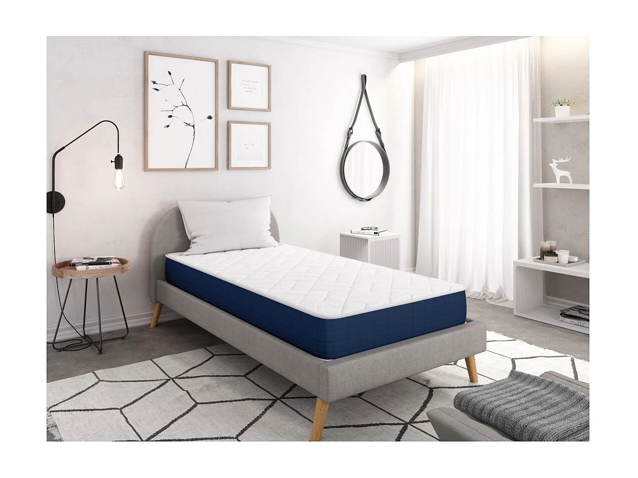 Matelas ZEFIR en mousse à mémoire de forme MemoryTex - 22 cm d'épaisseur - 90x190cm