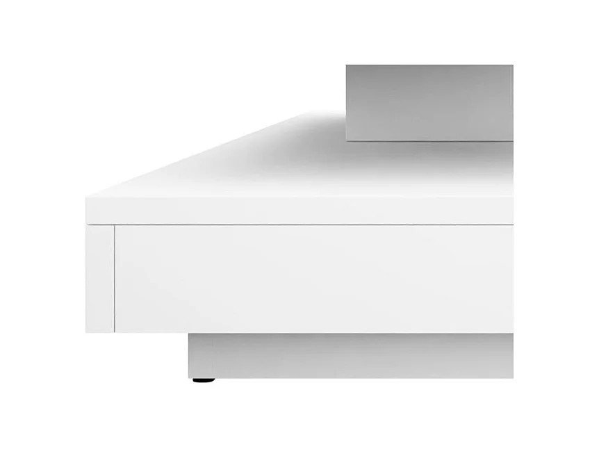 Mesa de café convertible Trenton 125, Blanco, 34x70x70cm, Aglomerado laminado, Angular