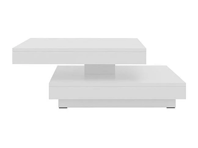 Table basse ALAÏA rotative 70x70cm - Blanc