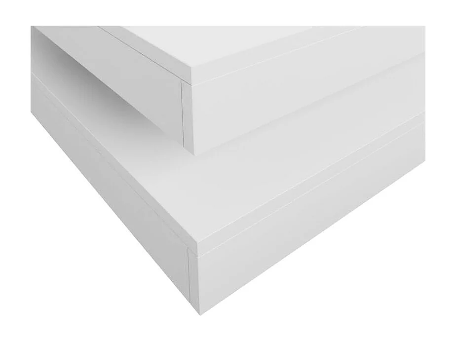 Table basse ALAÏA rotative 70x70cm - Blanc