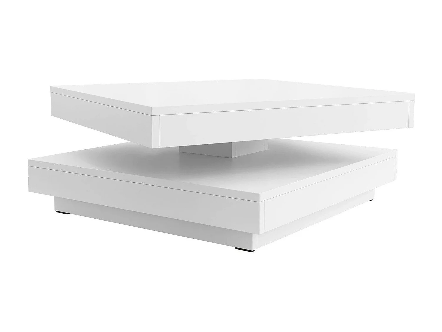 Table basse ALAÏA rotative 70x70cm - Blanc