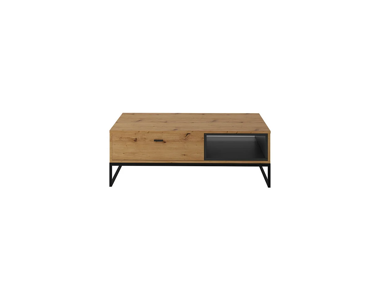 Table basse ODILE 1 tiroir 120cm - Bois