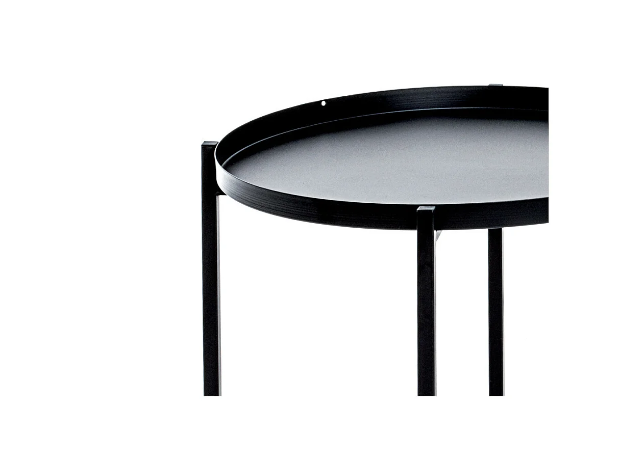 Lot de 3 Tables d'Appoint Design "Kwami" 48cm Noir