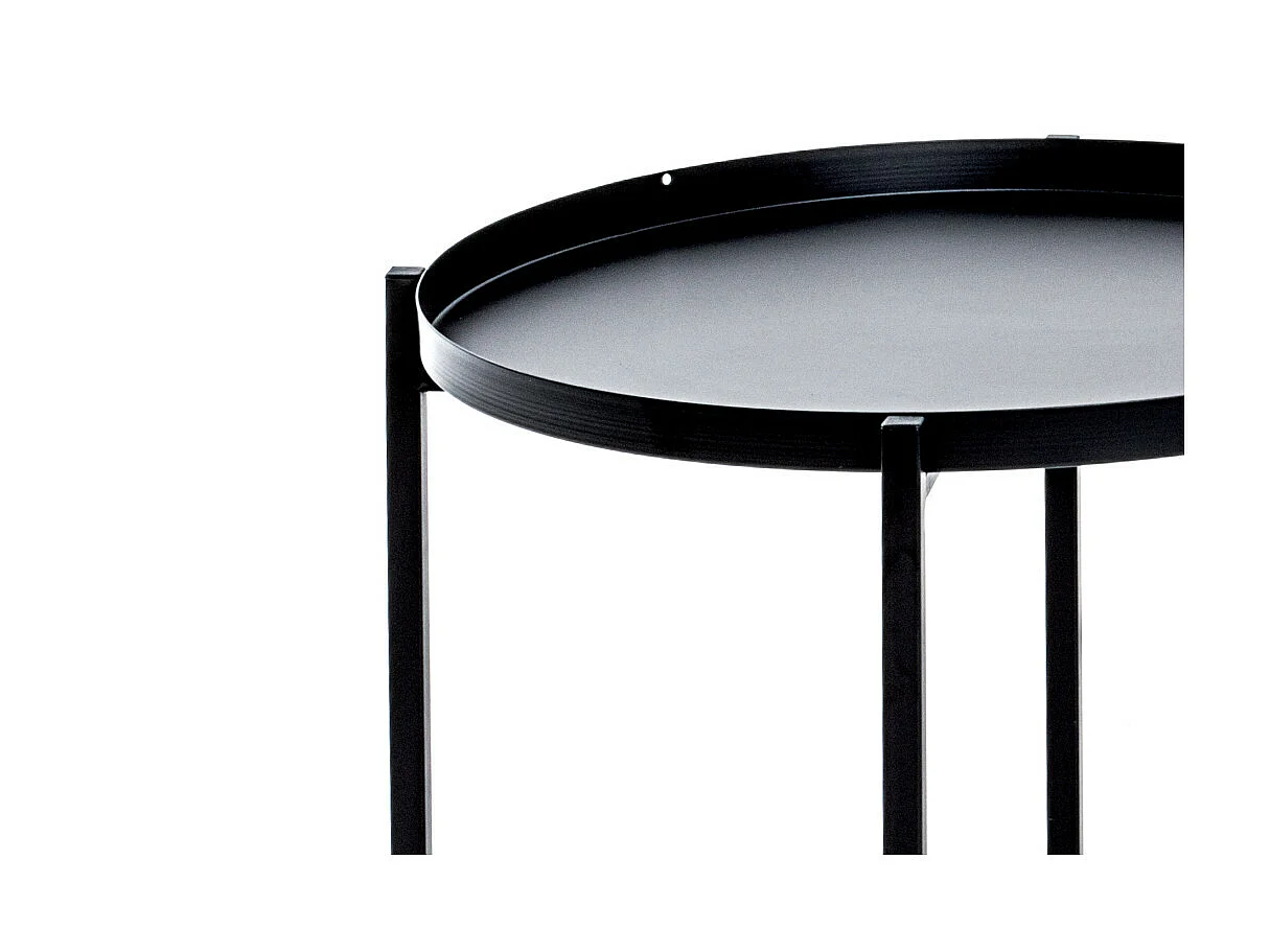 Lot de 3 Tables d'Appoint Design "Kwami" 48cm Noir
