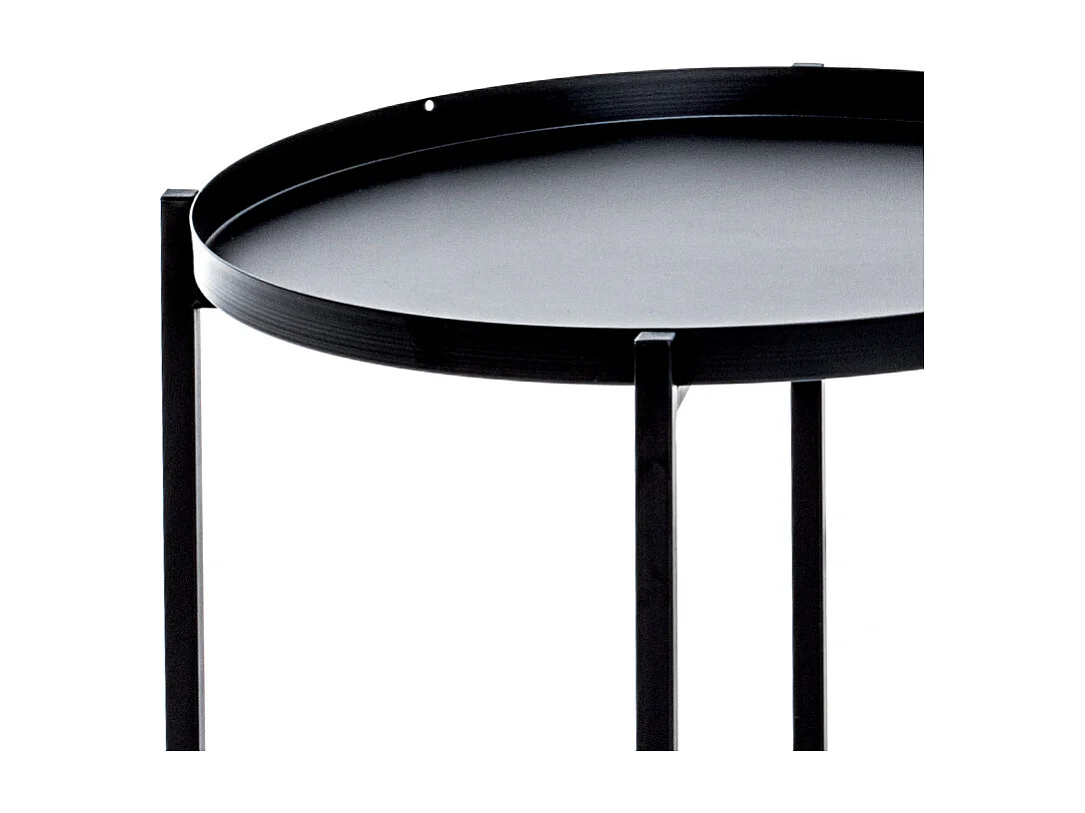Lot de 3 Tables d'Appoint Design "Kwami" 48cm Noir