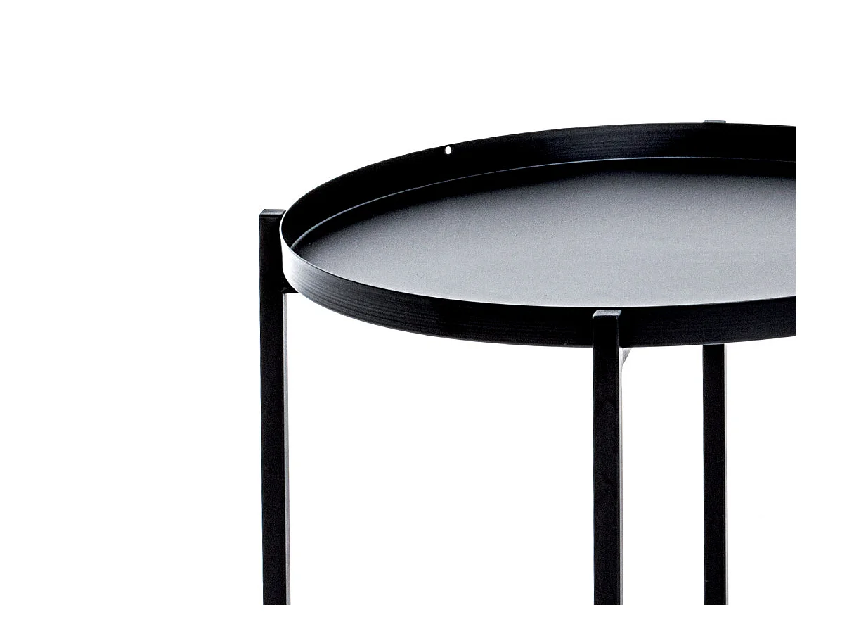 Lot de 3 Tables d'Appoint Design "Kwami" 48cm Noir