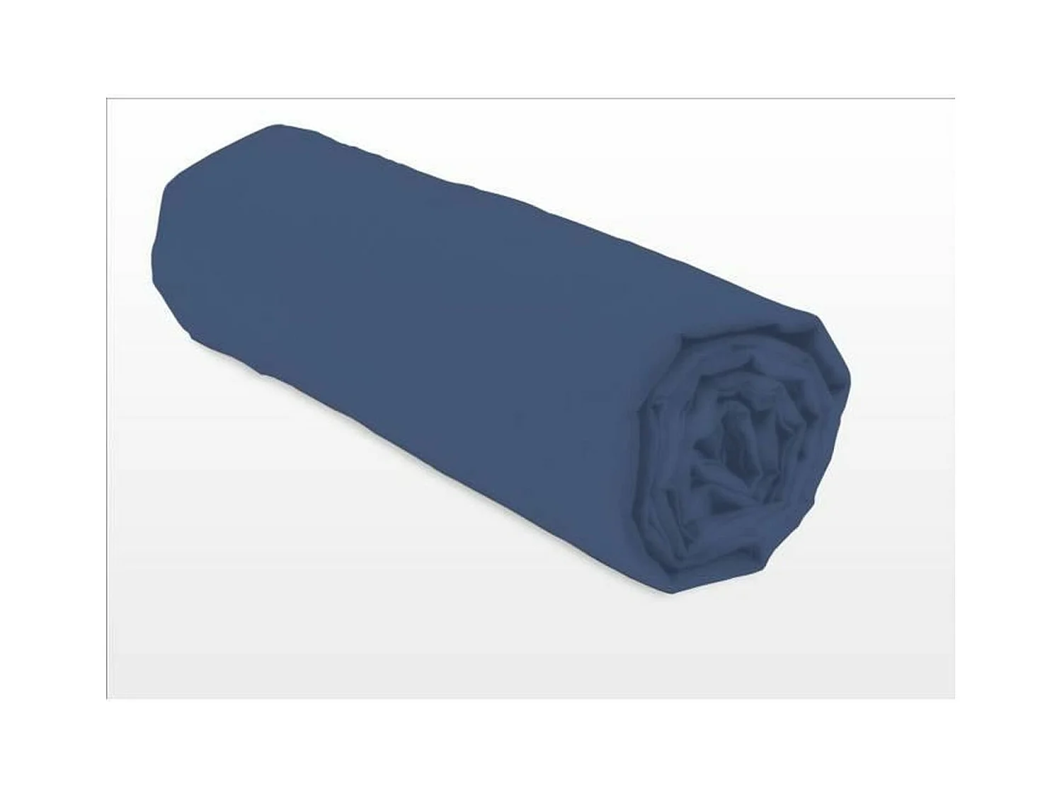 Drap housse bleu 160 x 200 + 30 cm