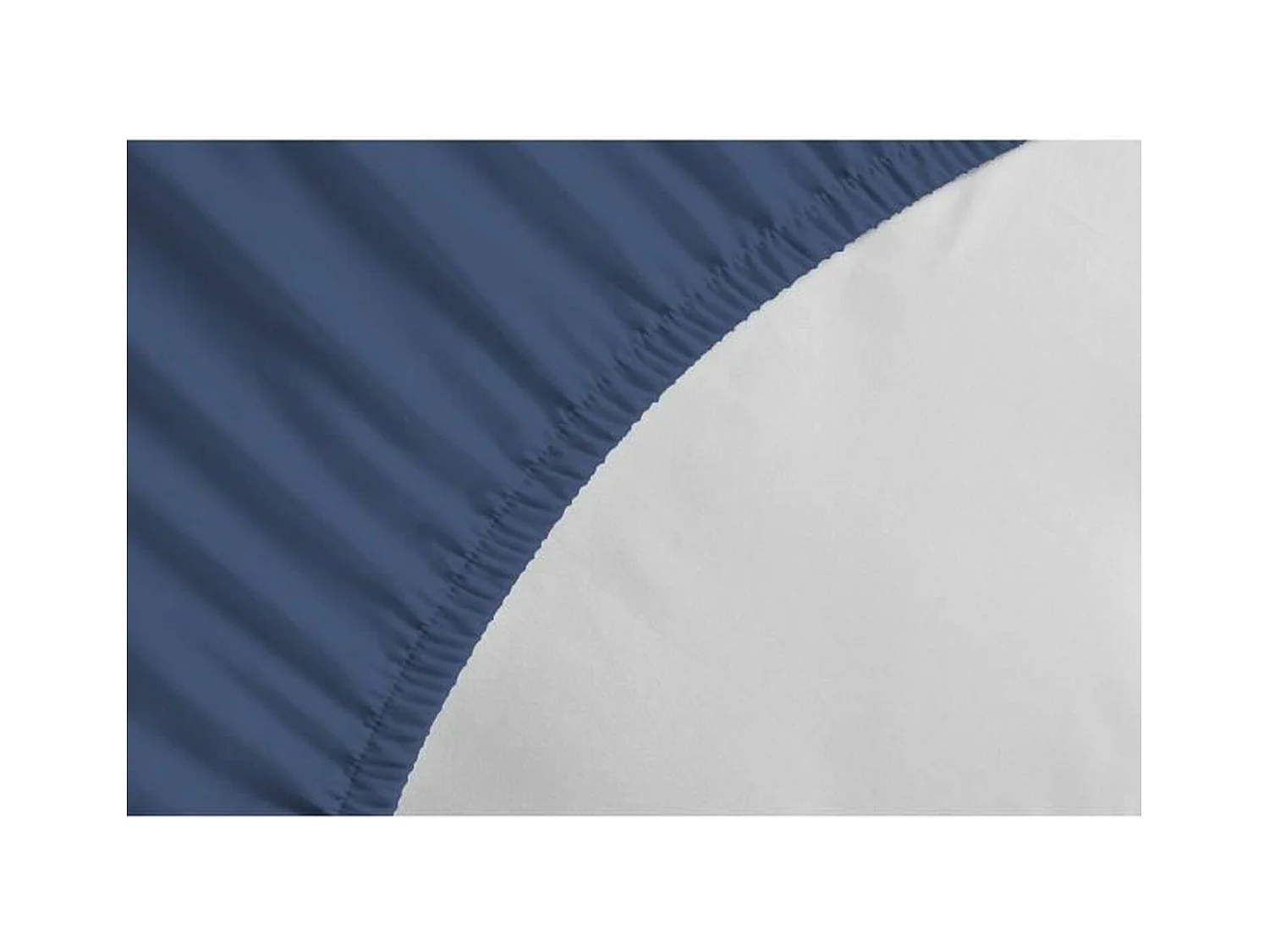 Drap housse bleu 160 x 200 + 30 cm