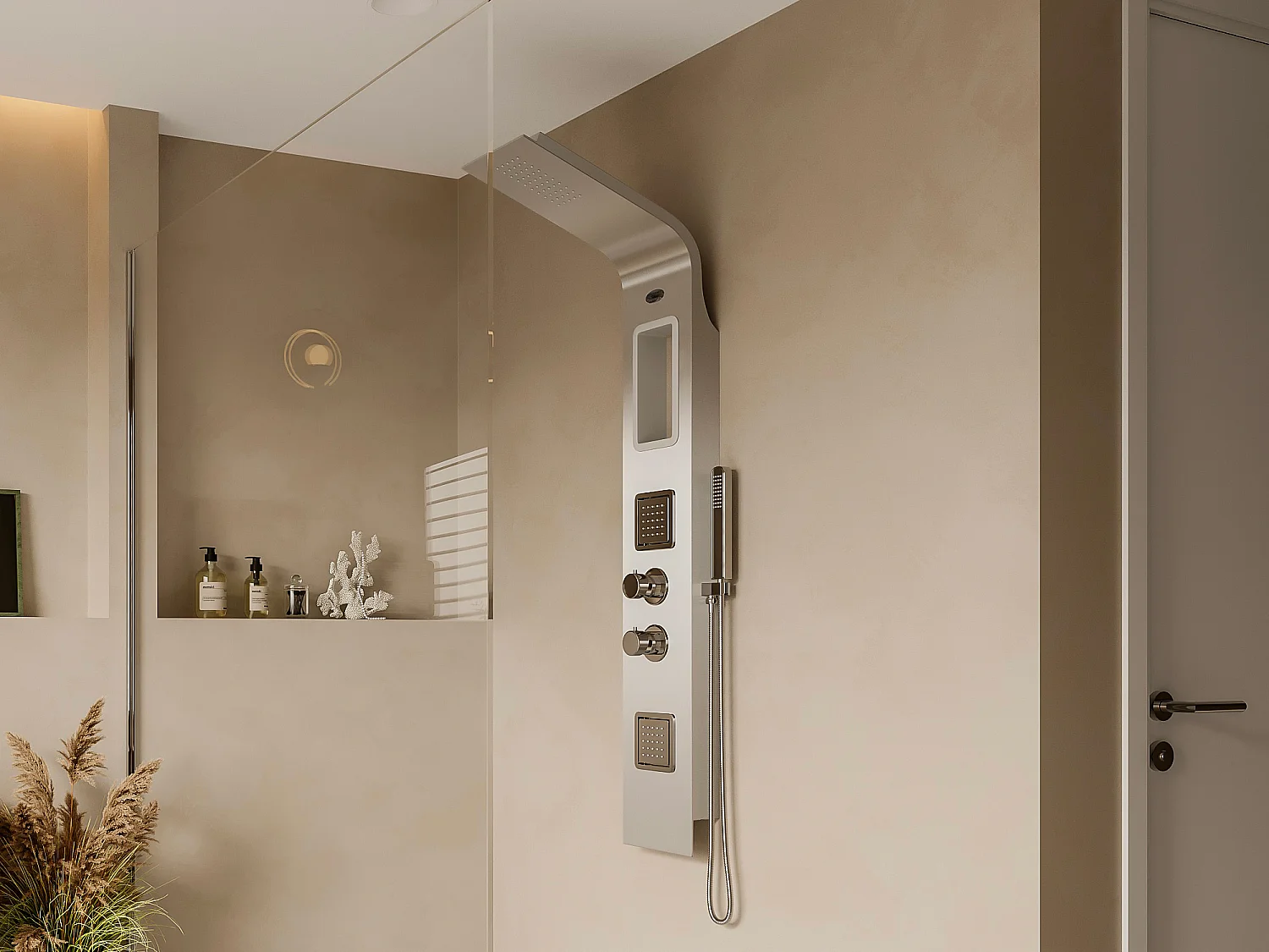 Massage Duschpaneel Duschsäule - 22 x 145 cm - AMANDA